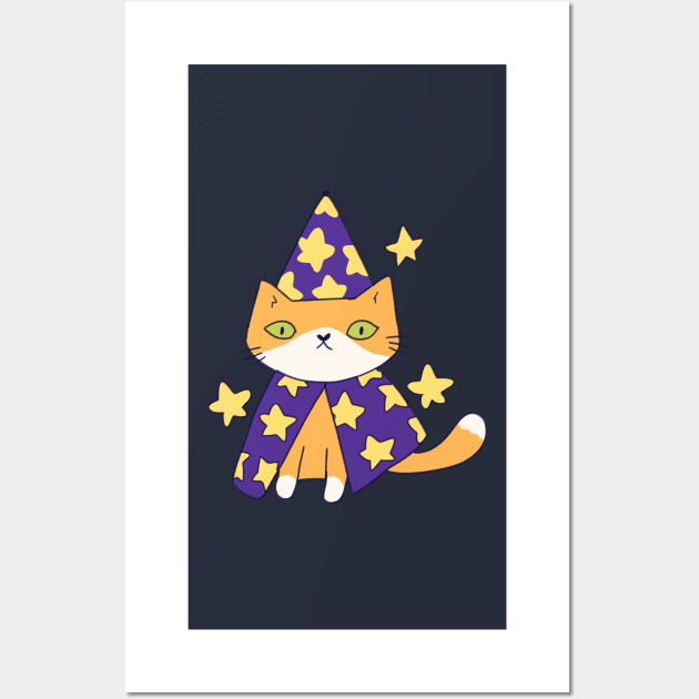 Cat wizard Wall Art by Mayarart